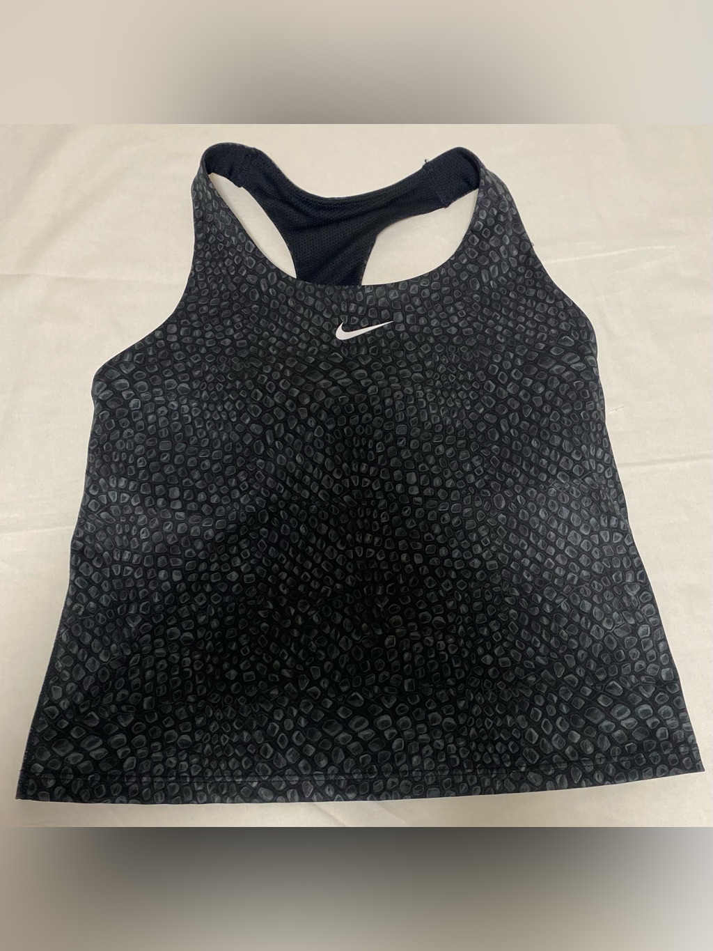 Nike Black Textured Racerback Workout Tank
